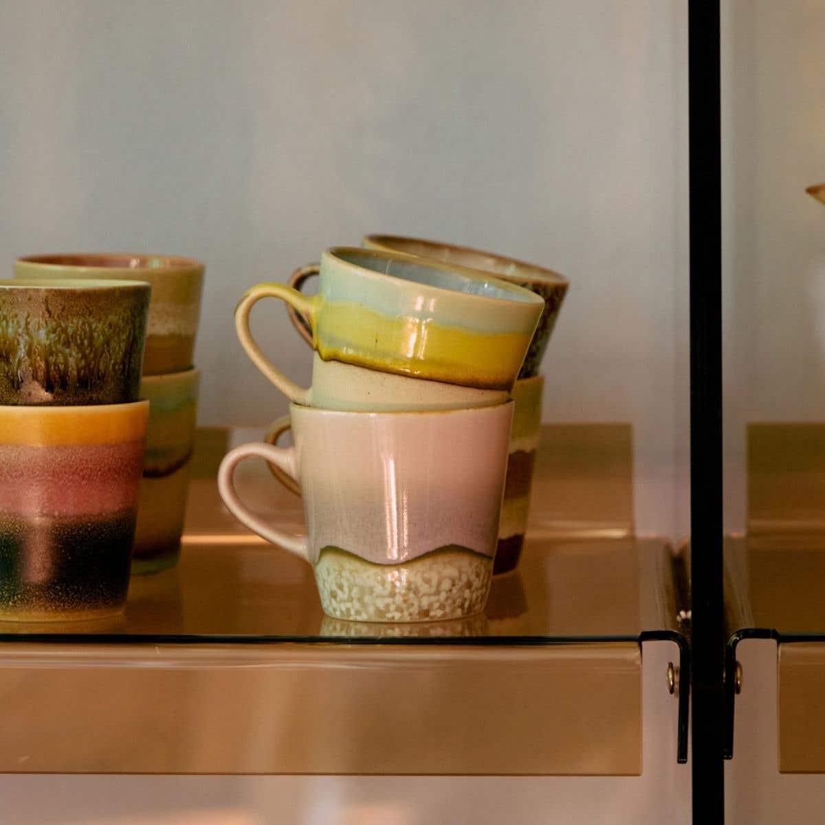HKliving Koffiekopje Americano 70's Ceramics Glint 0.27 L