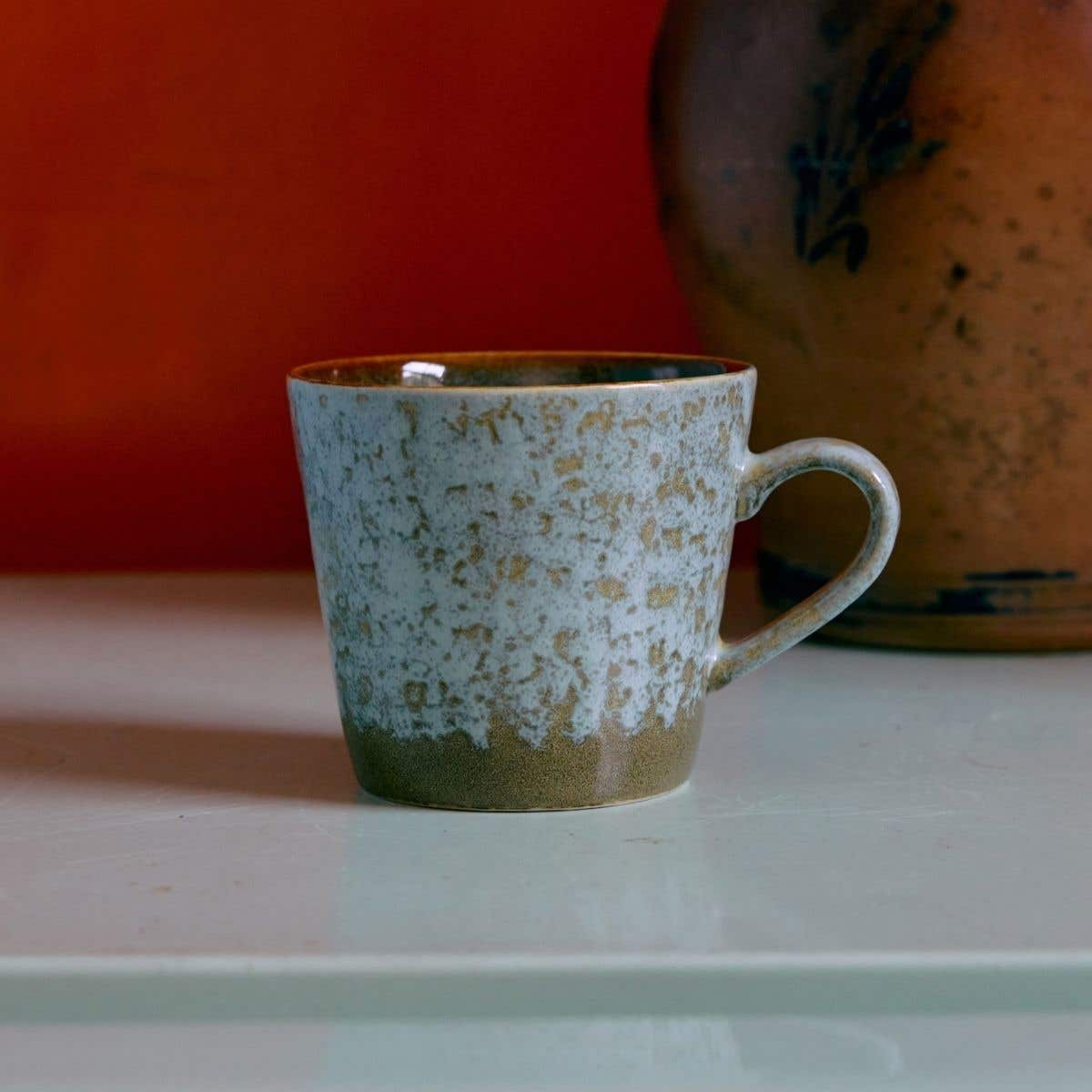 HKliving Cappuccinomok 70's Ceramics Verdigris 0.33 L
