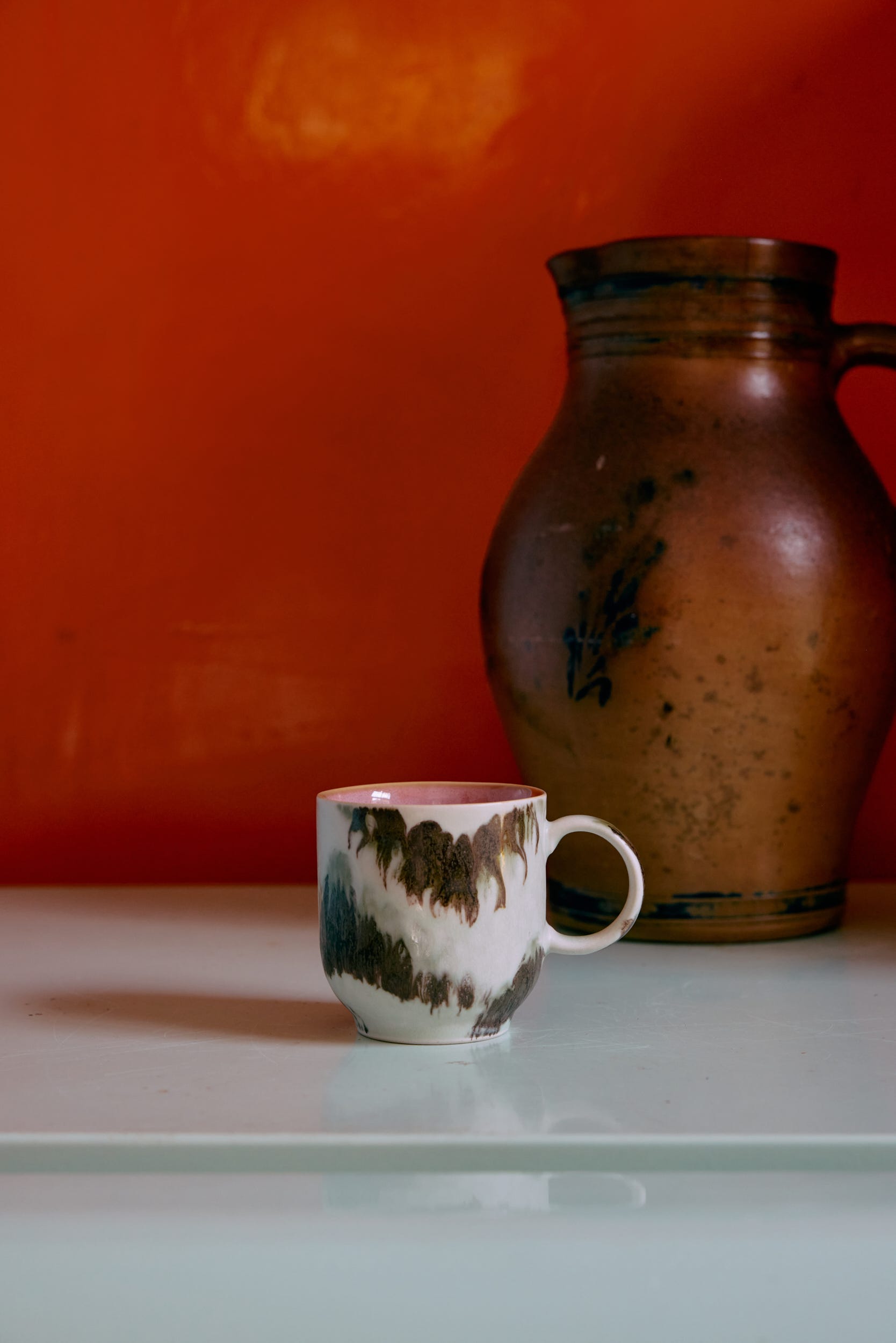 HKliving Koffiekopje 70's Ceramics Abstract 4 stuks 0.25 L