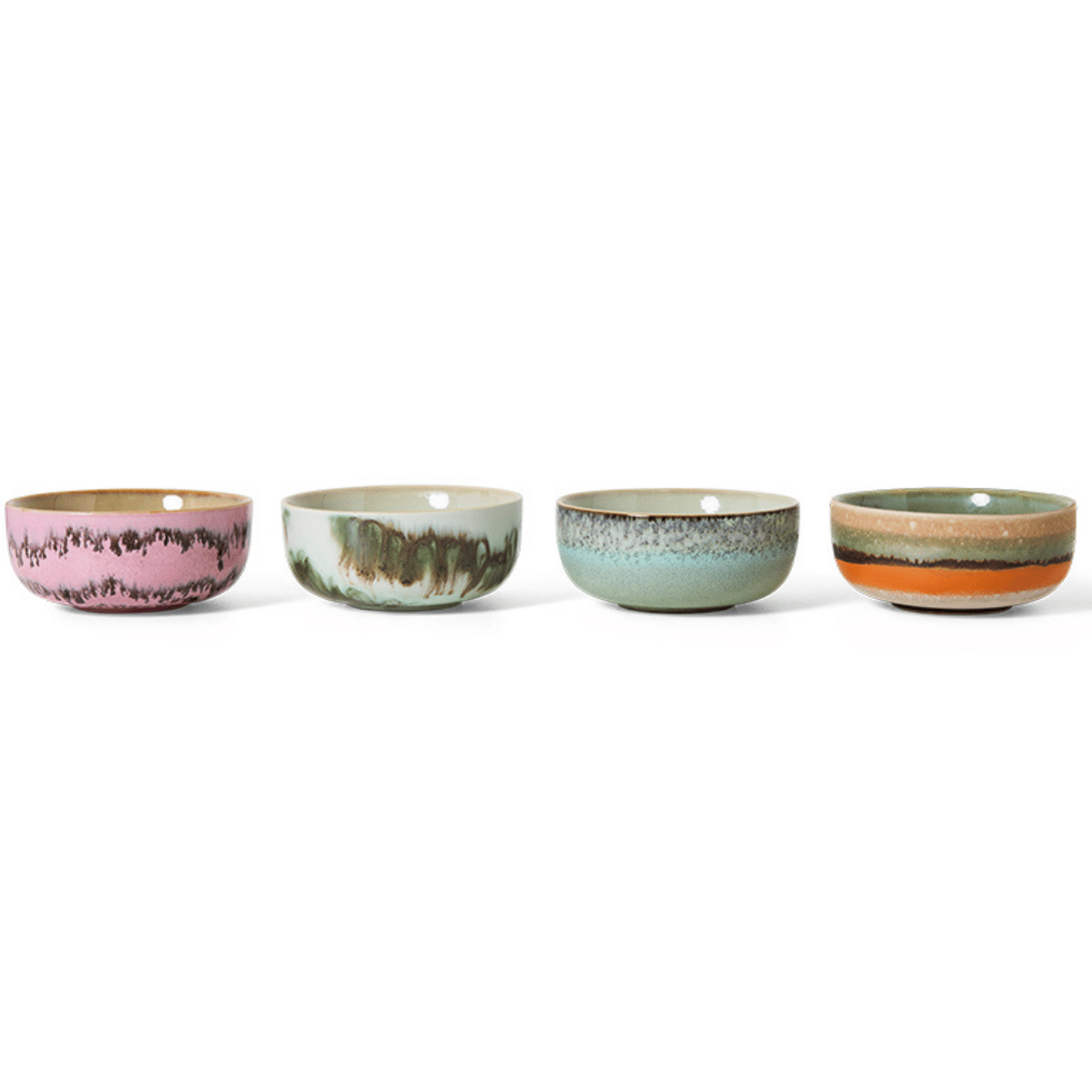 HKliving Tapaskom 70's Ceramics Renaissance 4 stuks 11 cm