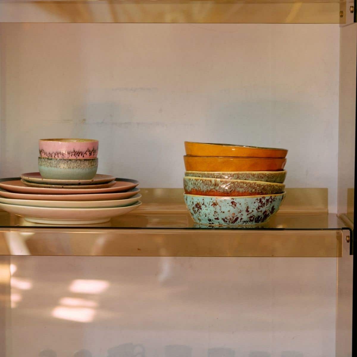 HKliving Pastakom 70's Ceramics Patina 2 stuks 19.5 cm