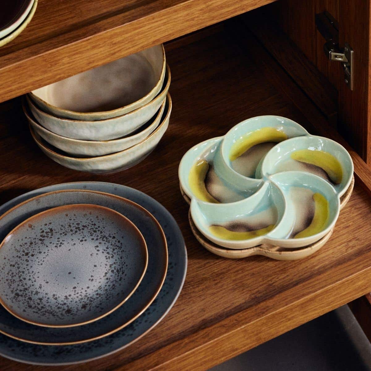HKliving Pastakom 70's Ceramics Petal 2 stuks 19.5 cm