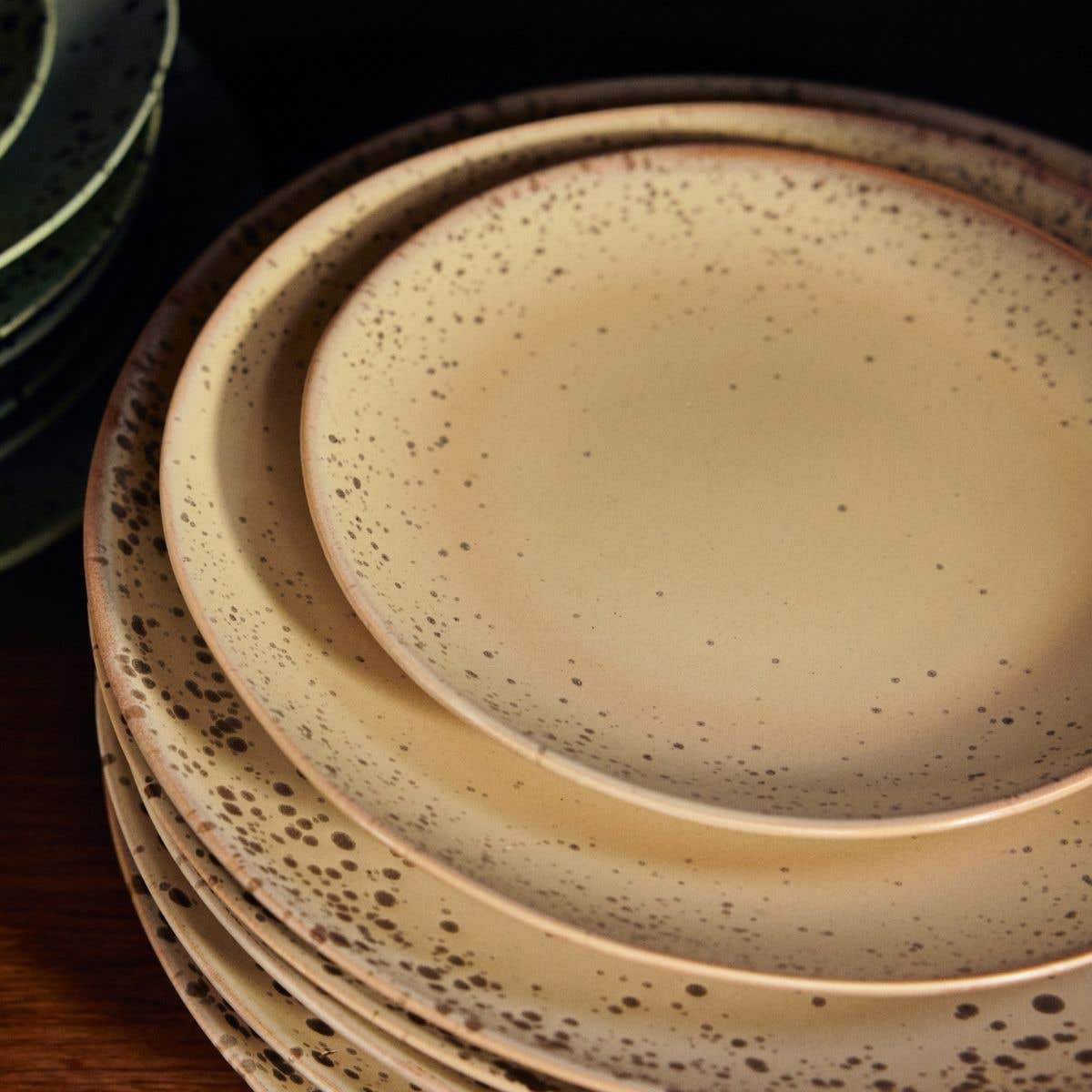 HKliving Dinerbord 70's Ceramics Grit 2 stuks 27.5 cm
