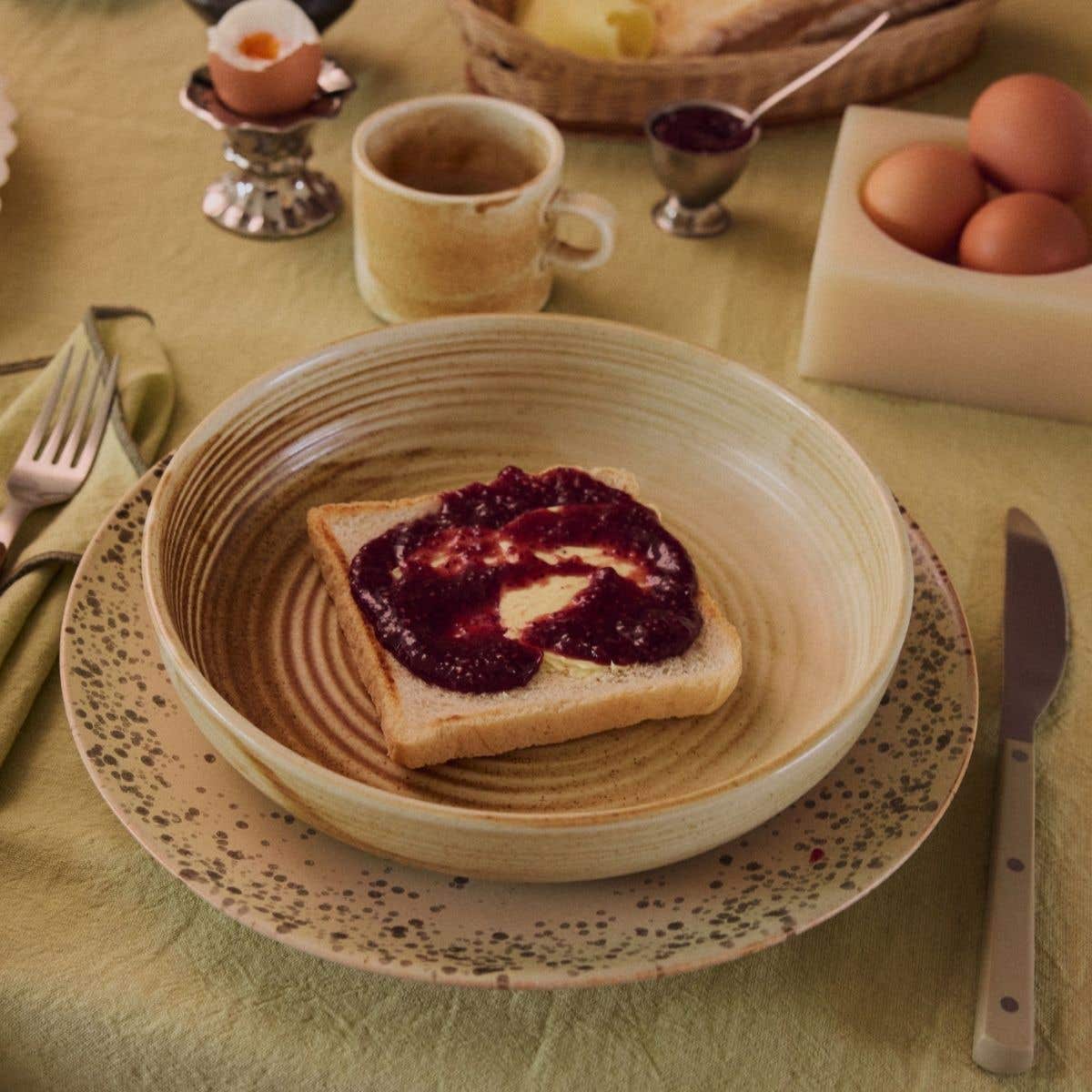 HKliving Dinerbord 70's Ceramics Grit 2 stuks 27.5 cm