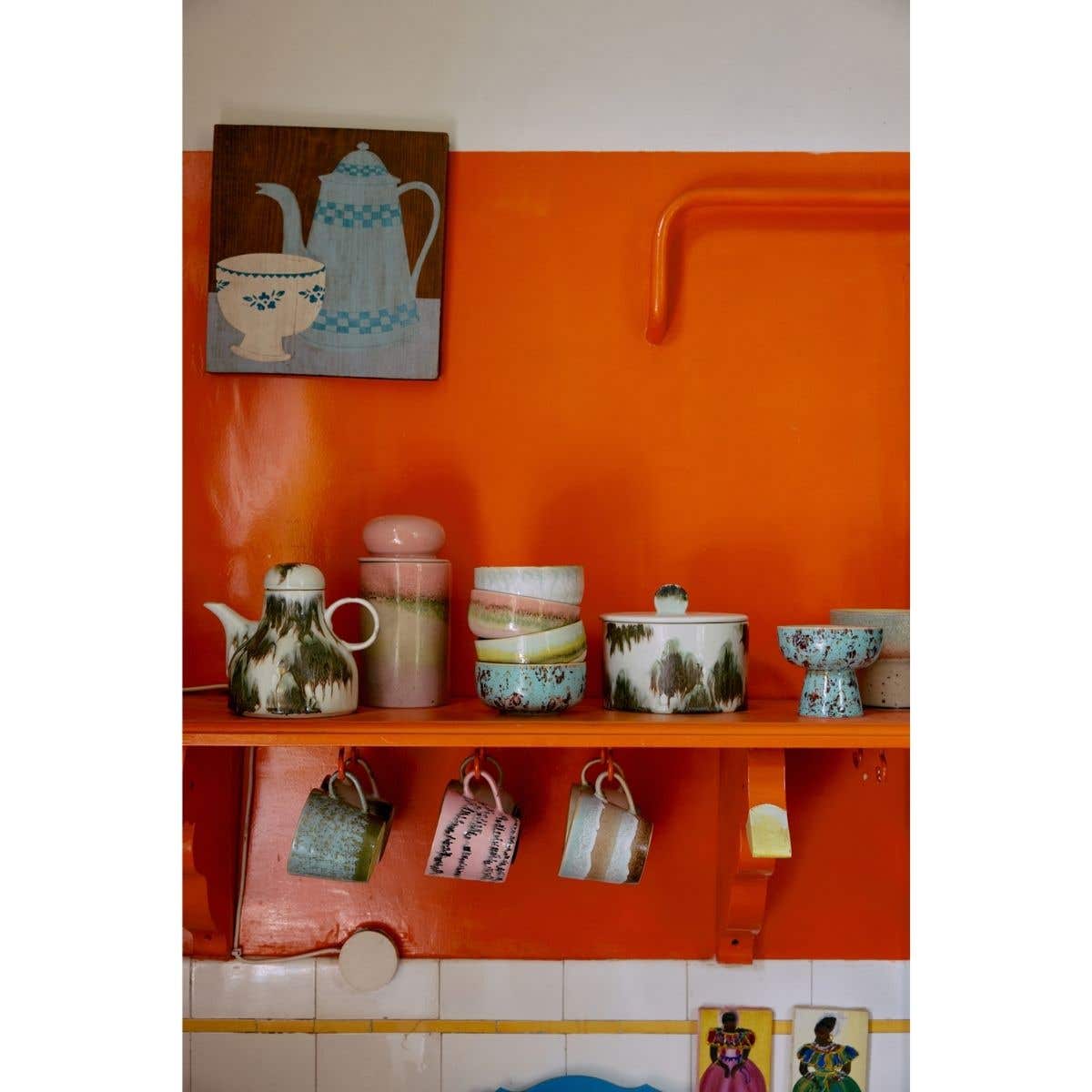 HKliving Theepot 70's Ceramics Tide 0.99 L