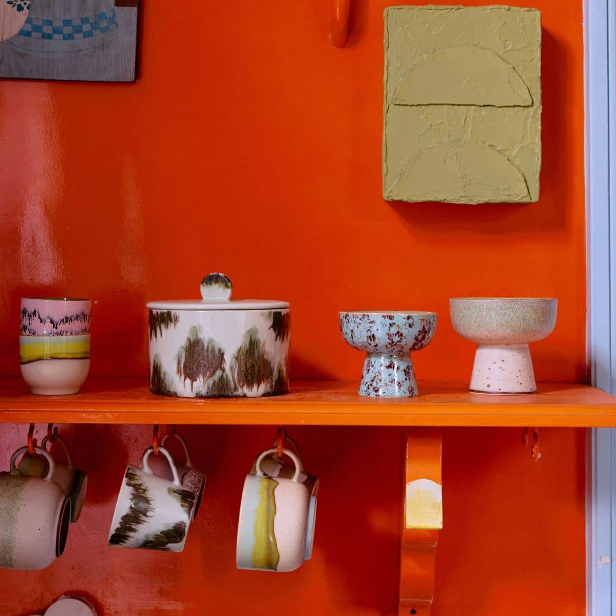 HKliving Koekjespot 70's Ceramics Tide 17 cm