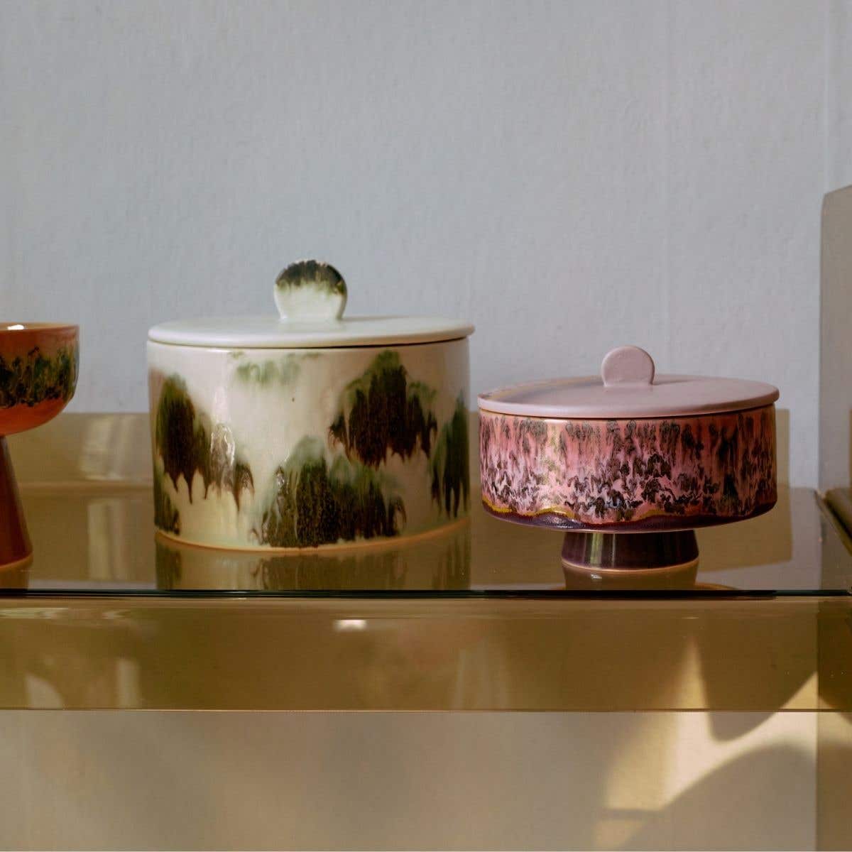 HKliving Koekjespot 70's Ceramics Tide 17 cm