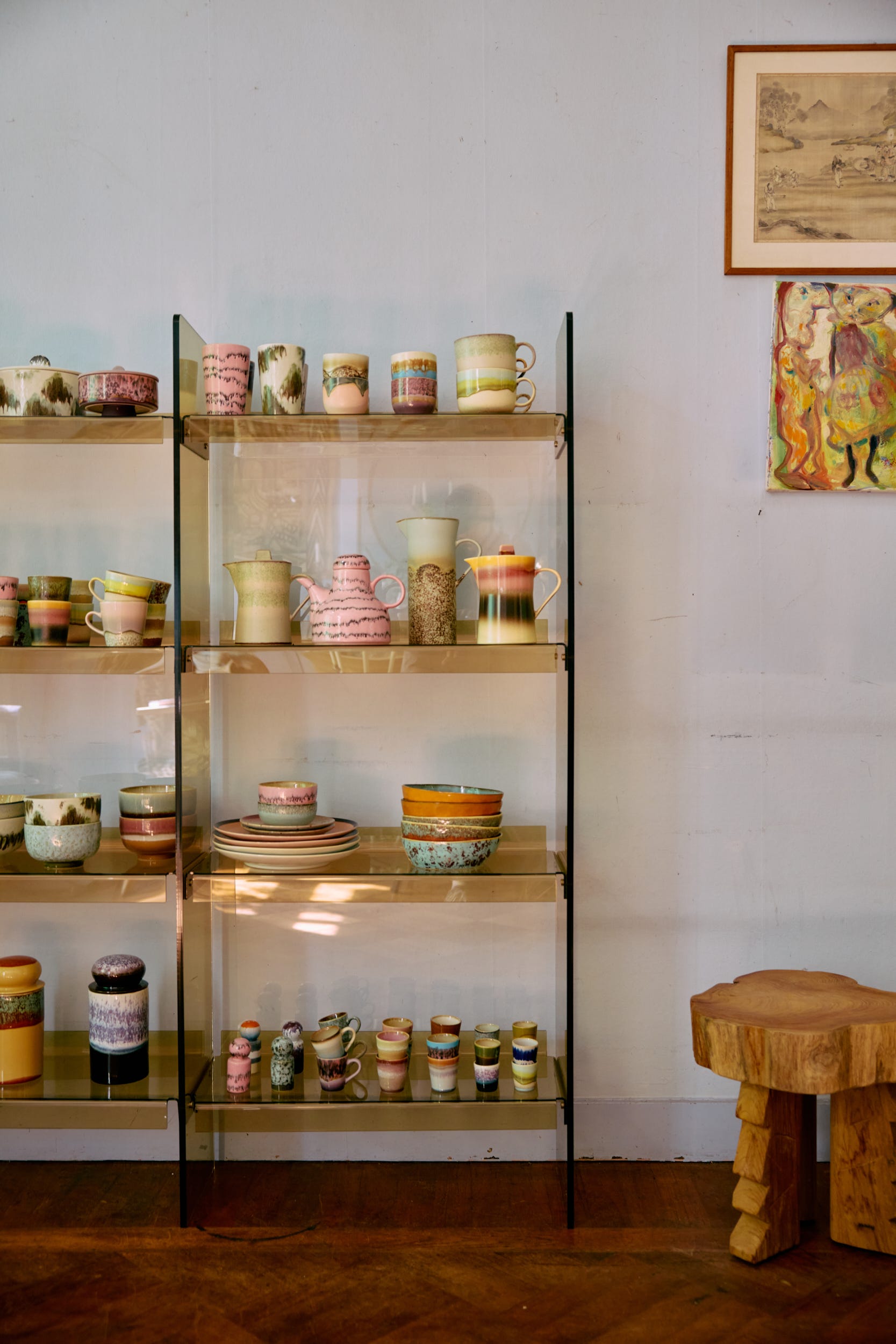 HKliving Eierdopjes 70's Ceramics Vibrance 4 stuks