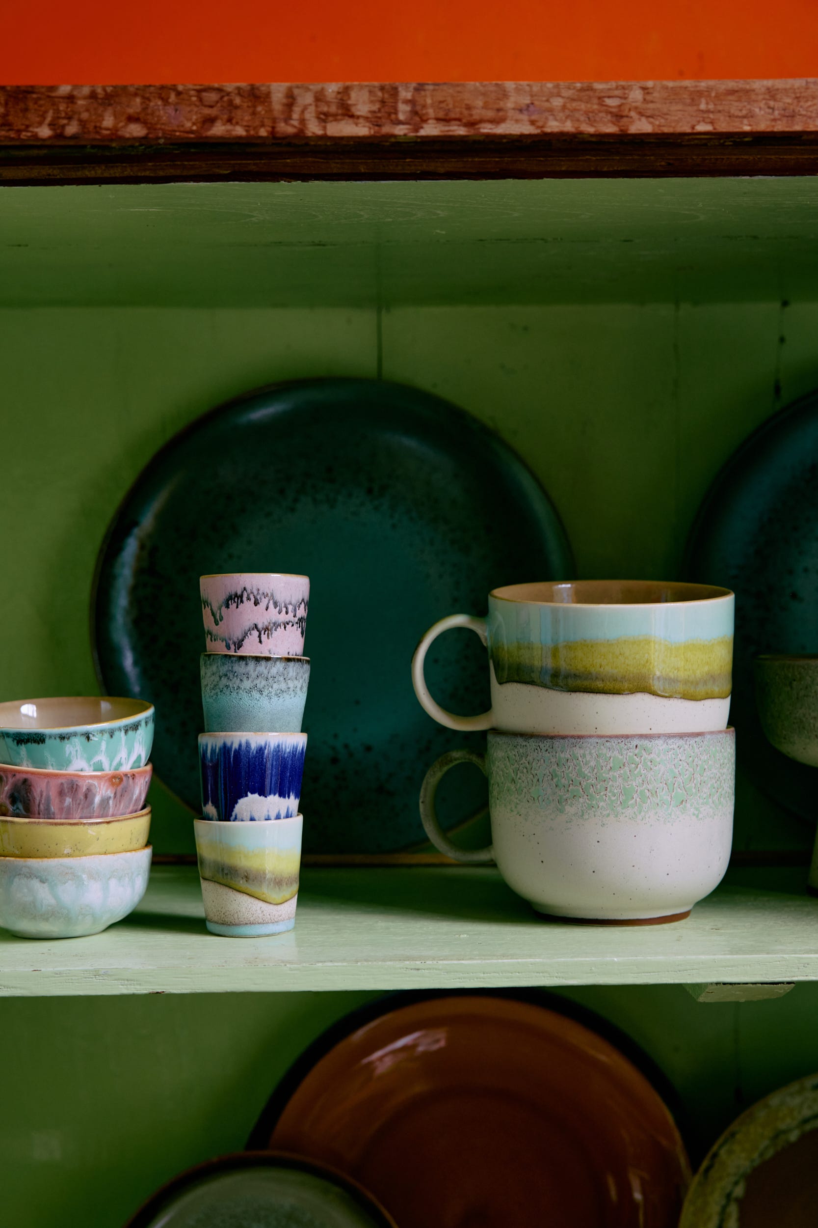 HKliving Eierdopjes 70's Ceramics Vibrance 4 stuks