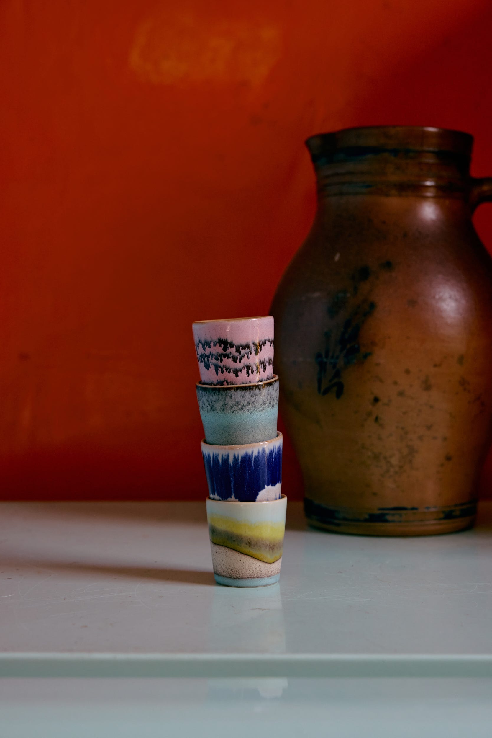 HKliving Eierdopjes 70's Ceramics Vibrance 4 stuks