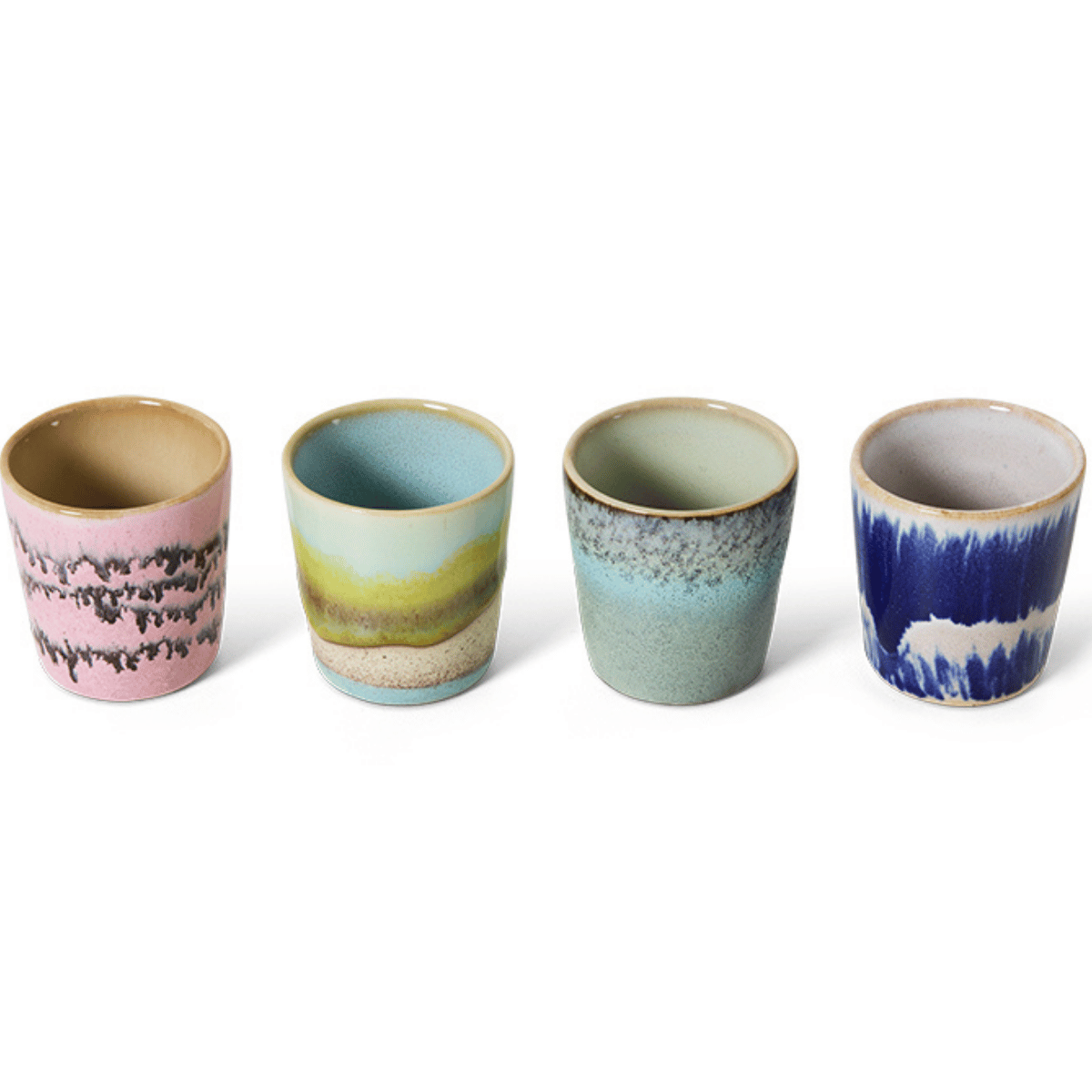 HKliving Eierdopjes 70's Ceramics Vibrance 4 stuks