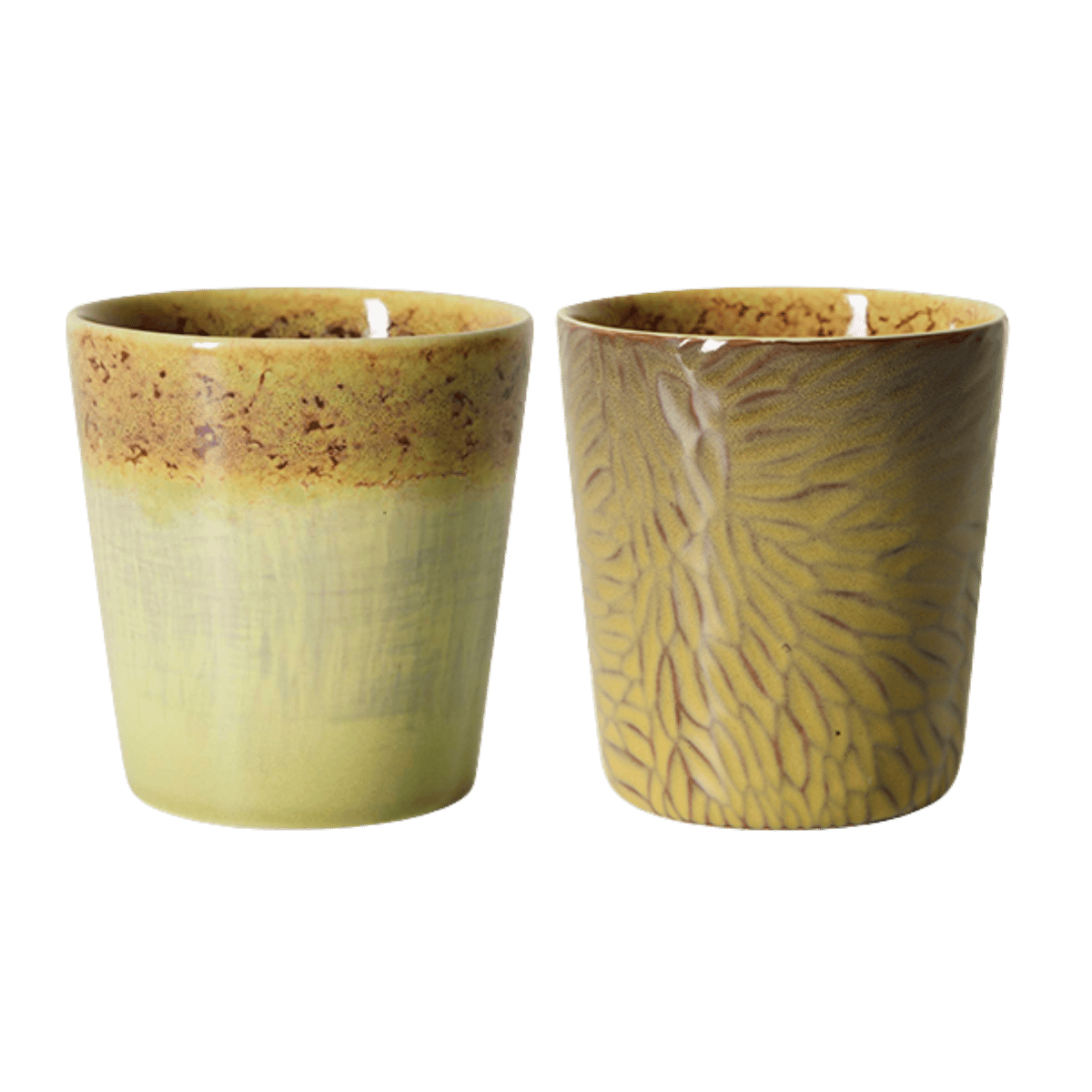 HKliving Koffiekopje 70's Ceramics Van Gogh Sunflowers 2 stuks 0.23 L