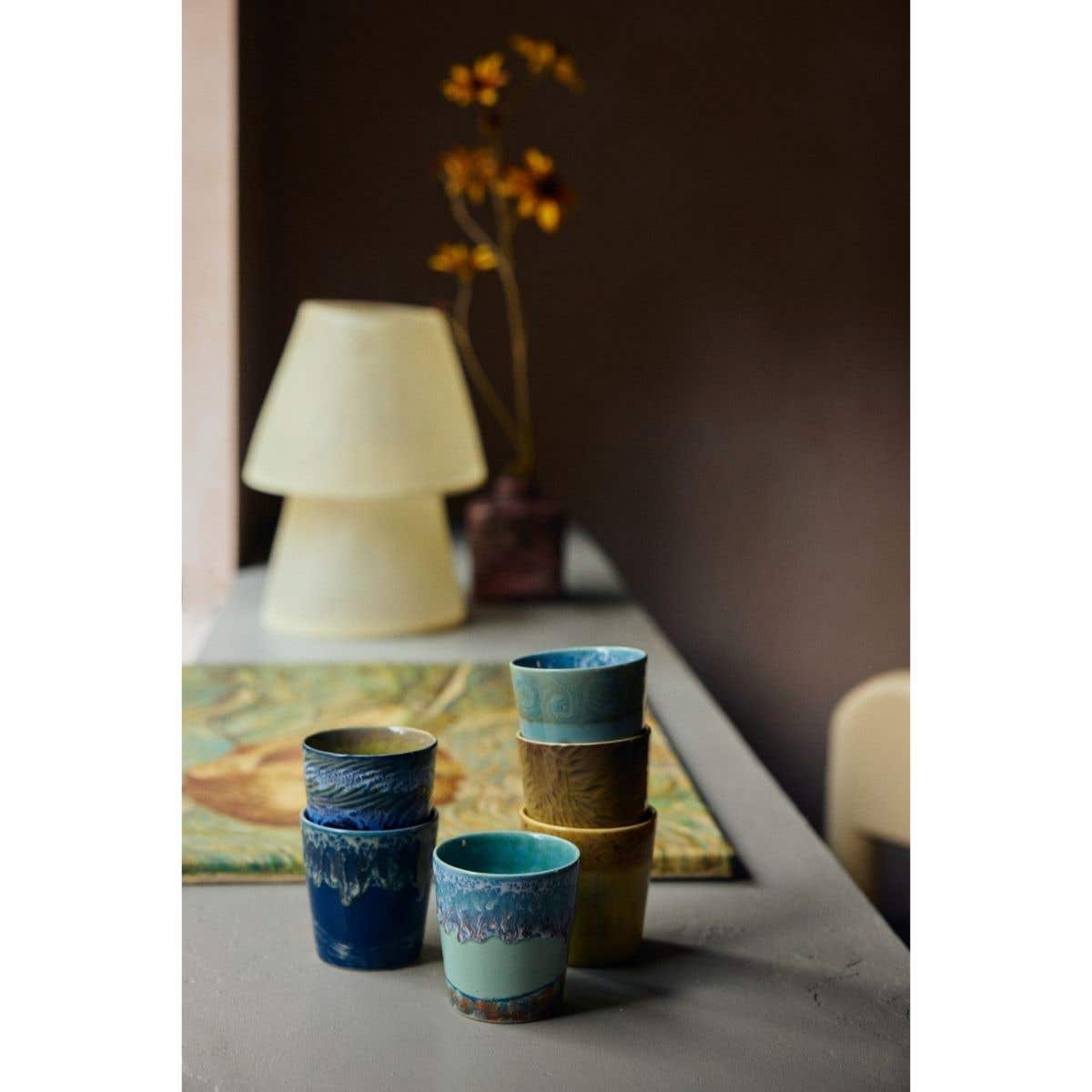 HKliving Koffiekopje 70's Ceramics Van Gogh Self Portrait 2 stuks 0.23 L