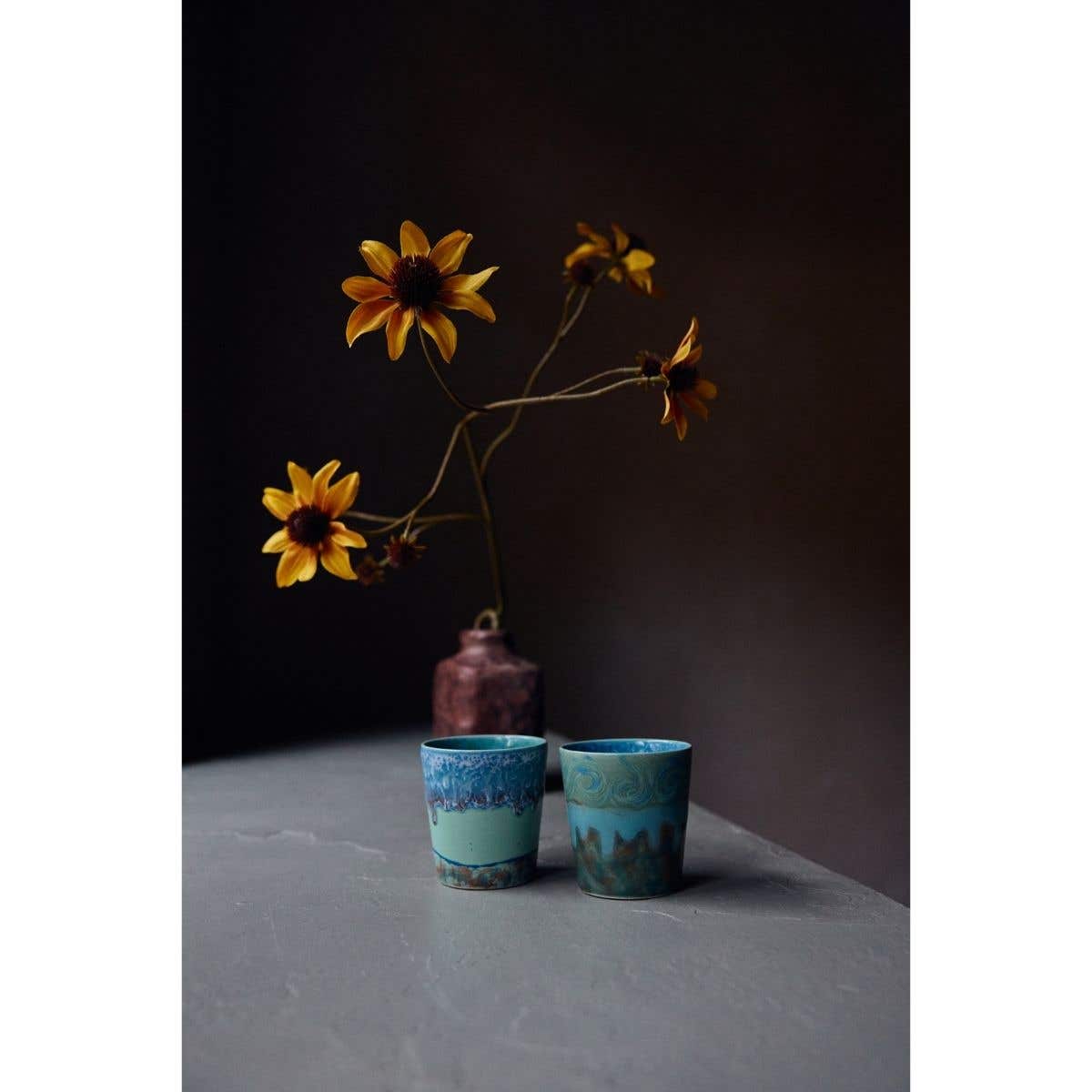 HKliving Koffiekopje 70's Ceramics Van Gogh Self Portrait 2 stuks 0.23 L