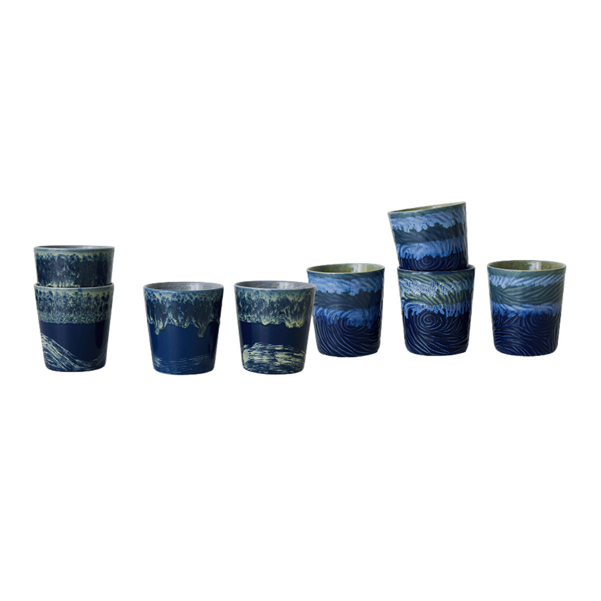 HKliving Koffiekopje 70's Ceramics Van Gogh Starry Night 2 stuks 0.23 L