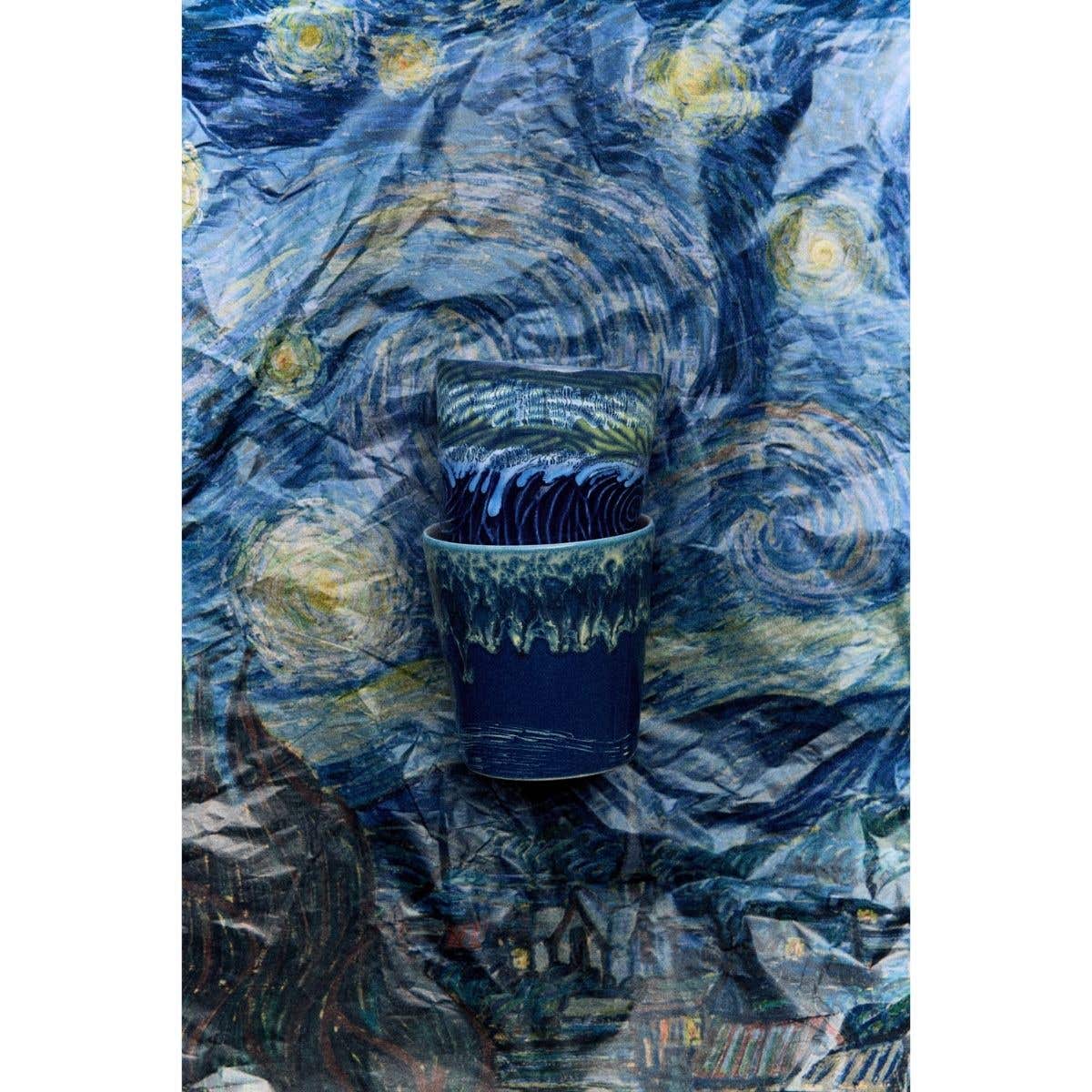HKliving Koffiekopje 70's Ceramics Van Gogh Starry Night 2 stuks 0.23 L