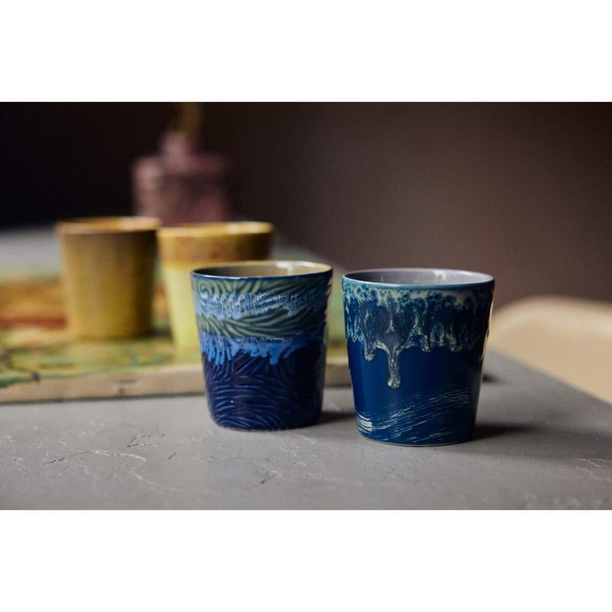 HKliving Koffiekopje 70's Ceramics Van Gogh Starry Night 2 stuks 0.23 L