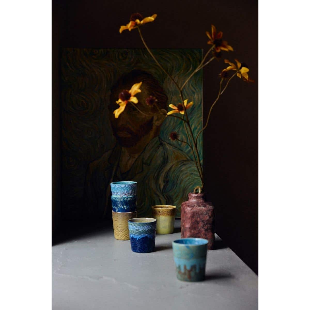 HKliving Koffiekopje 70's Ceramics Van Gogh Starry Night 2 stuks 0.23 L