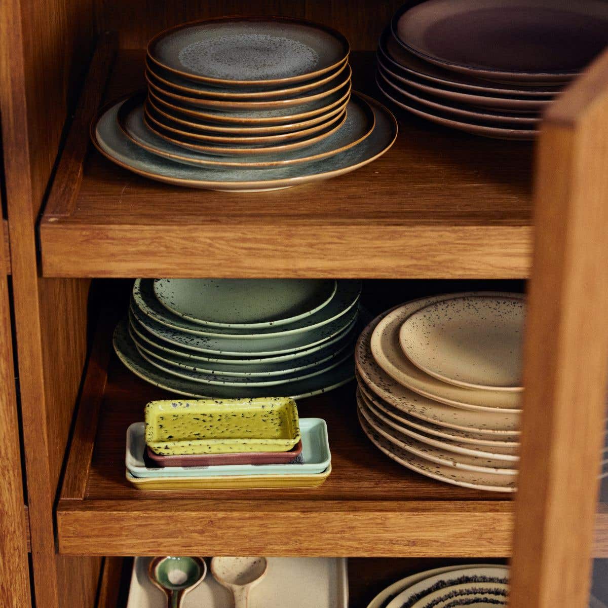 HKliving Ontbijtbord 70's Ceramics Contrast 2 stuks 22 cm