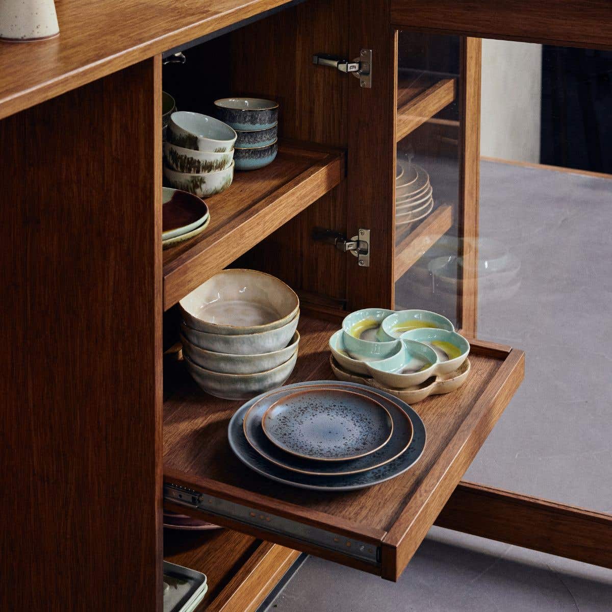 HKliving Ontbijtbord 70's Ceramics Mineral 2 stuks 22 cm