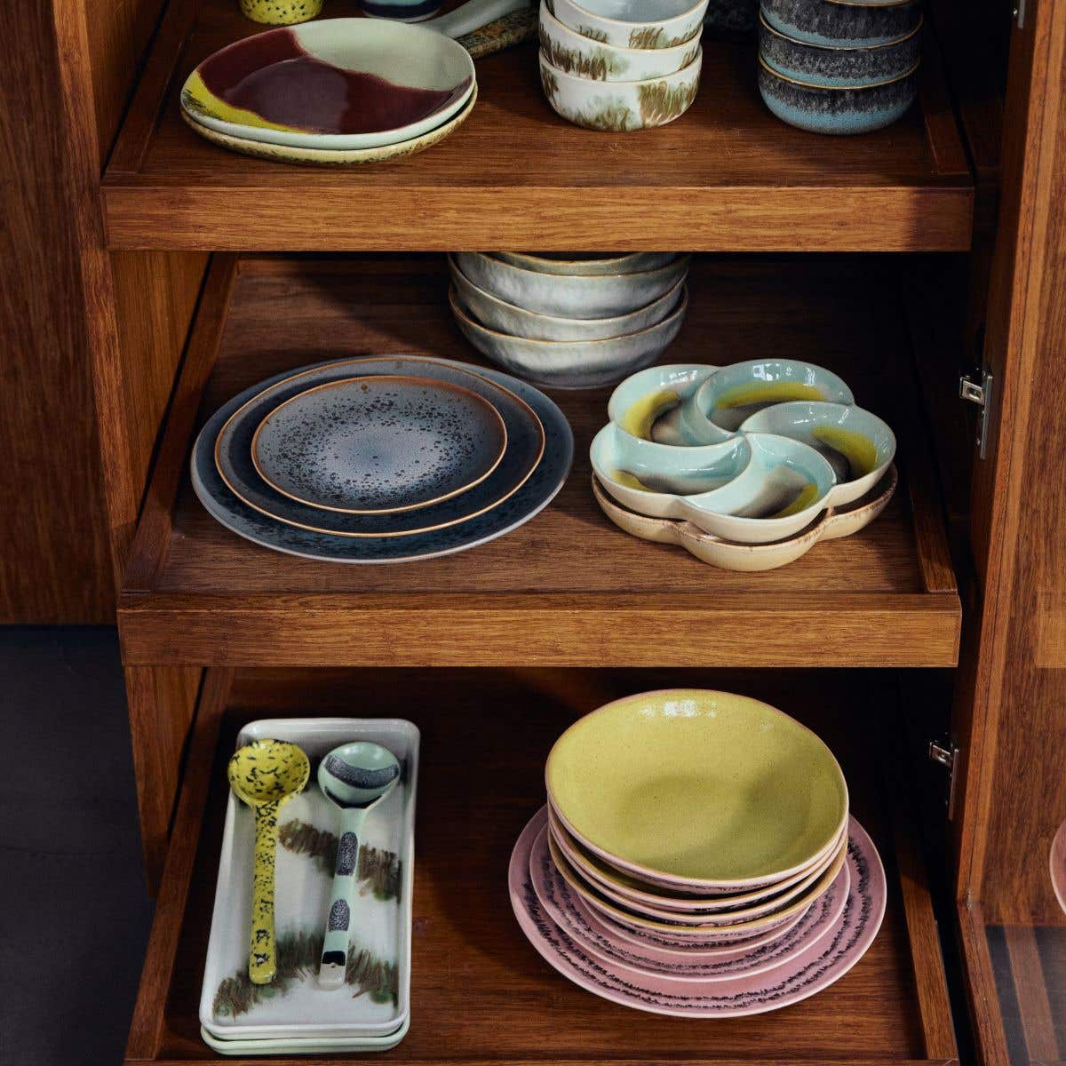 HKliving Ontbijtbord 70's Ceramics Bubble 2 stuks 22 cm