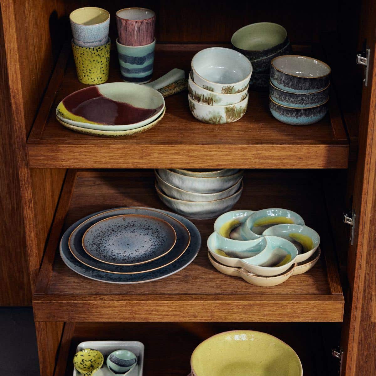HKliving Desertbord 70's Ceramics Mineral 2 stuks 17.5 cm