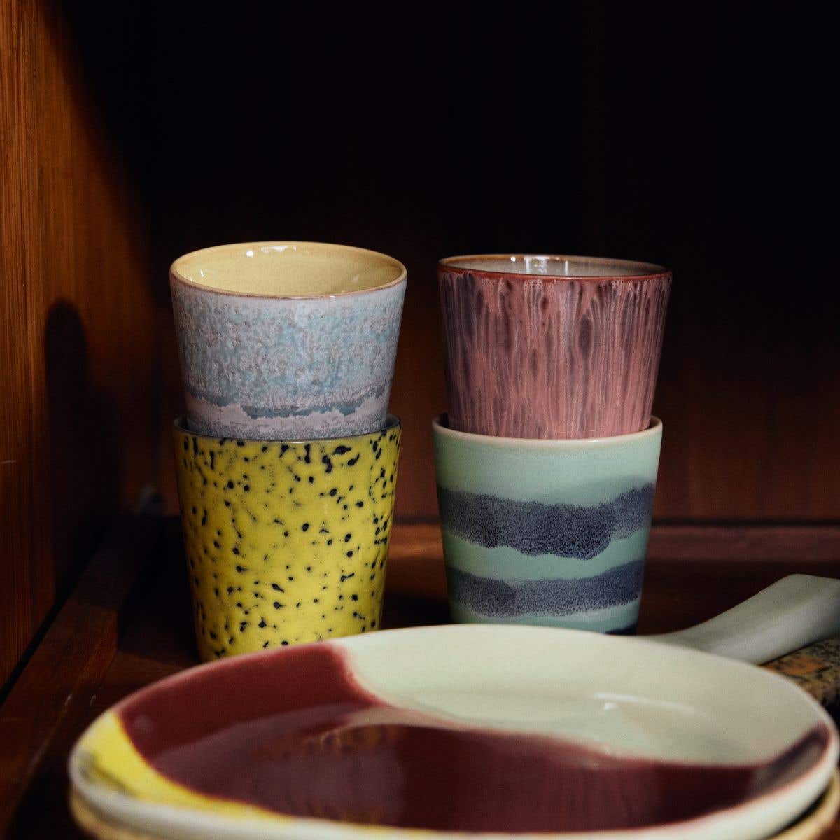 HKliving Koffiekopje 70's Ceramics Rhubarb 0.23 L