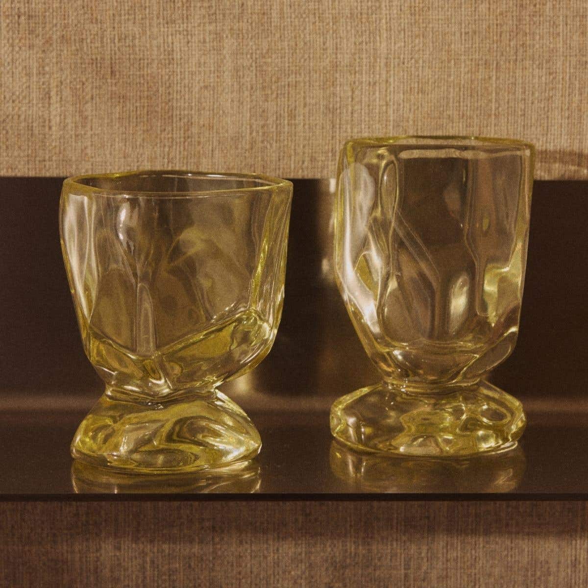 HKliving Glazen Nienke Sikkema for HKLIVING Citrine 4 stuks 0.23 L