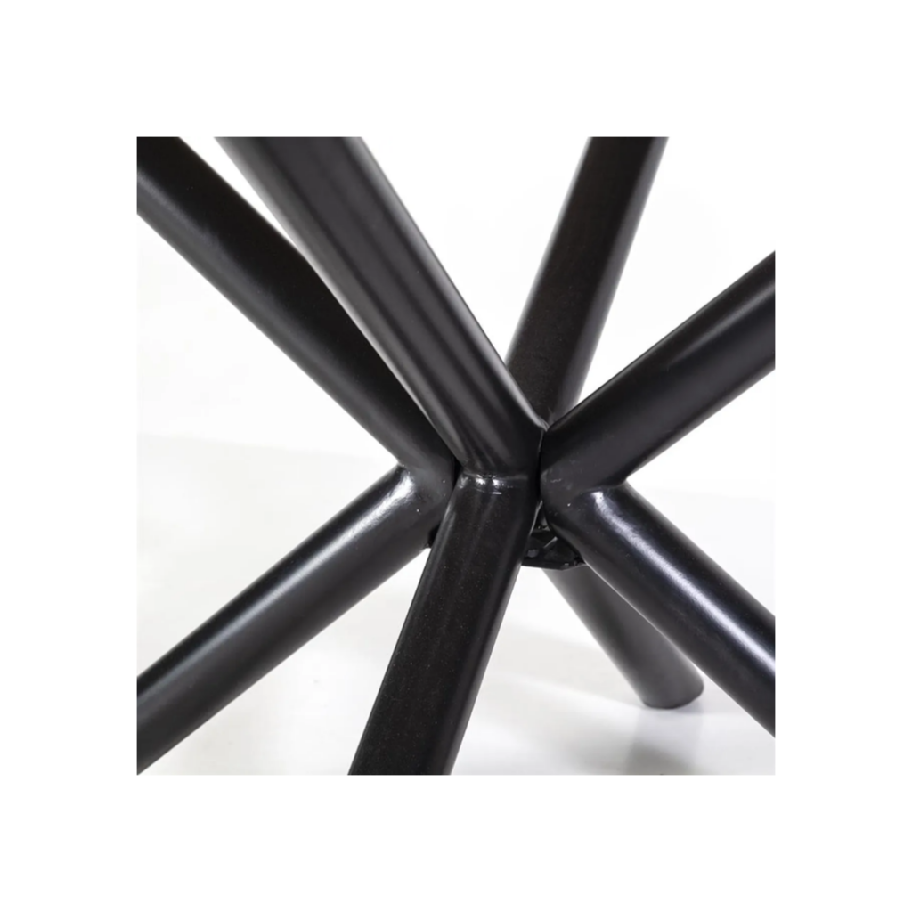 Eleonora Eettafel Rond Met Kruispoot Naturel 130 x 130 x 76 cm