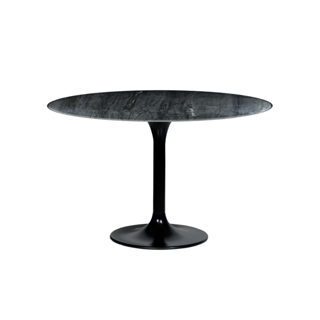 Eleonora Eettafel Marmer Rond Zwart 120 x 120 x 76 cm