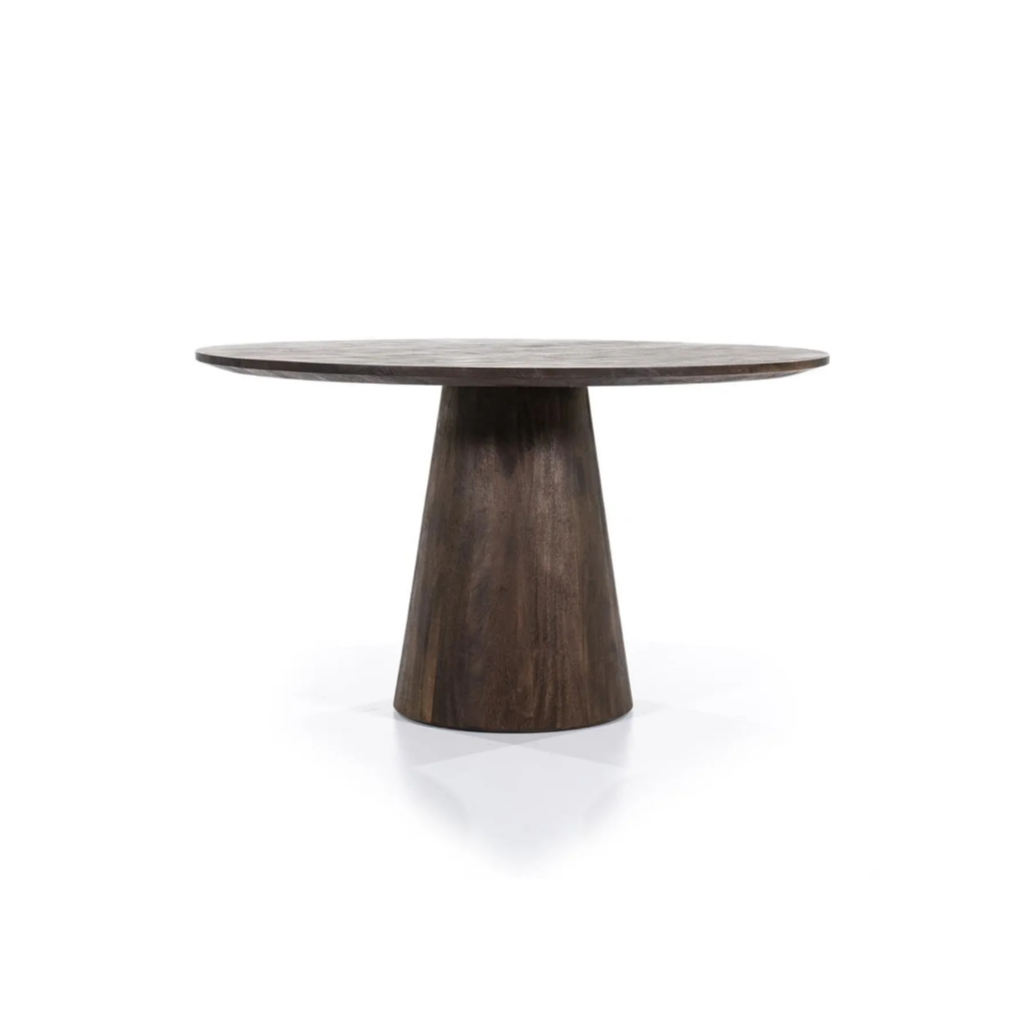 Eleonora Eettafel Aron Rond Bruin 130 x 130 x 76 cm
