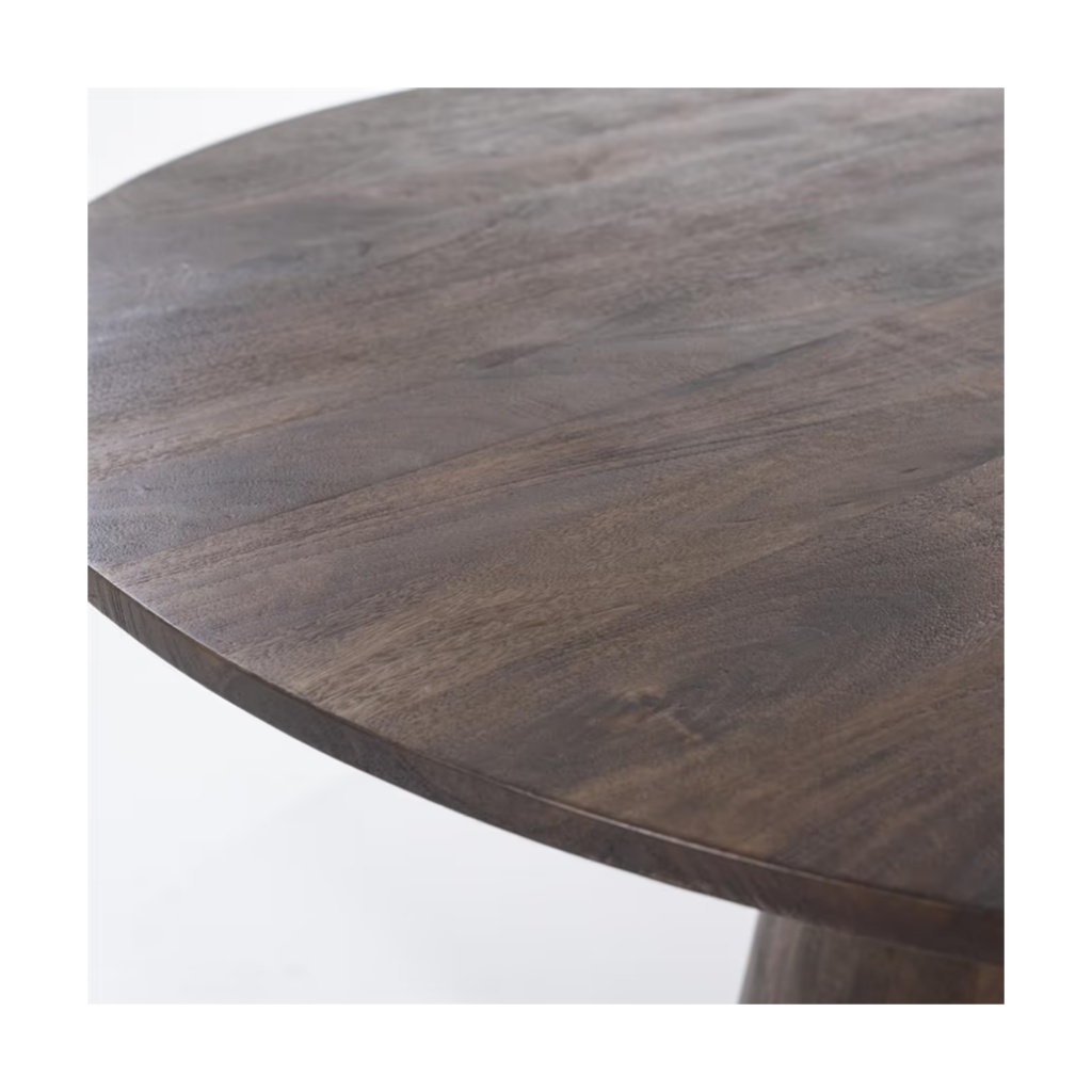 Eleonora Eettafel Aron Rond Bruin 130 x 130 x 76 cm