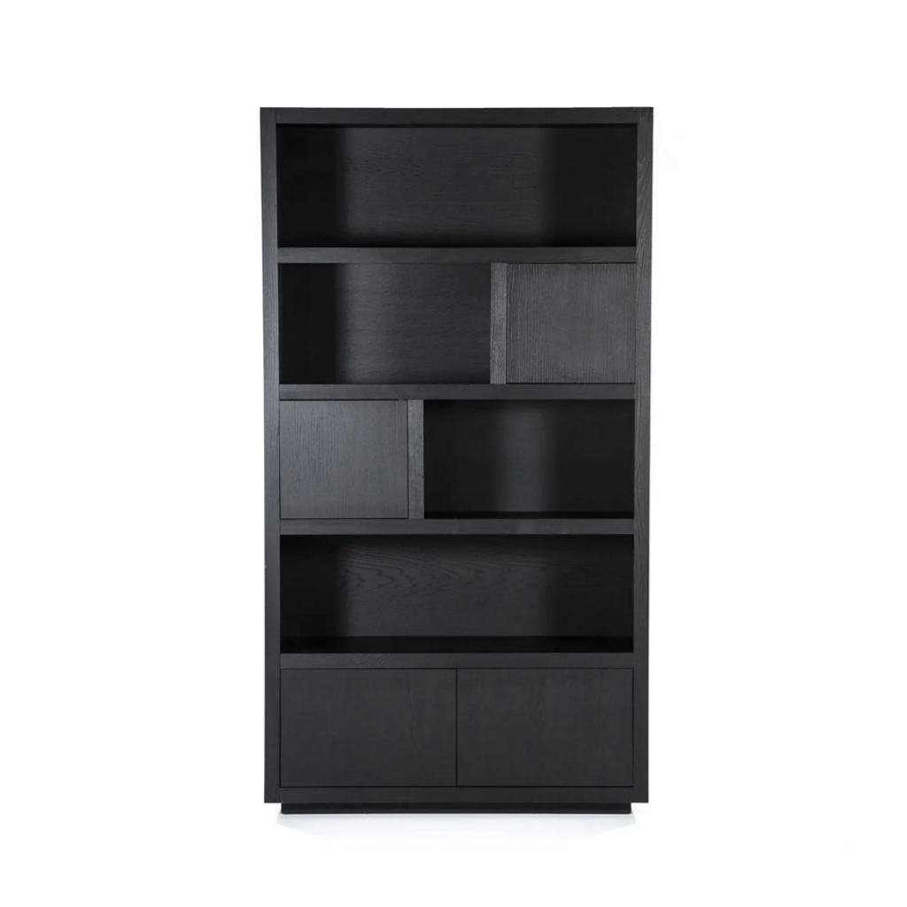 Eleonora Kabinet Helsinki 4-Deurs Zwart 120 x 42 x 220 cm
