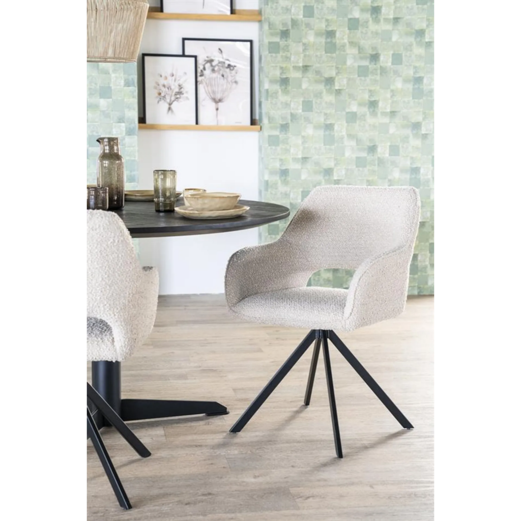 Eleonora Stoel Fabio Spark Bruin 56 x 58 x 85.5 cm
