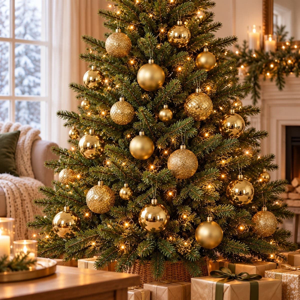 Decoris Kerstbal Kunststof Light Goud 100 stuks