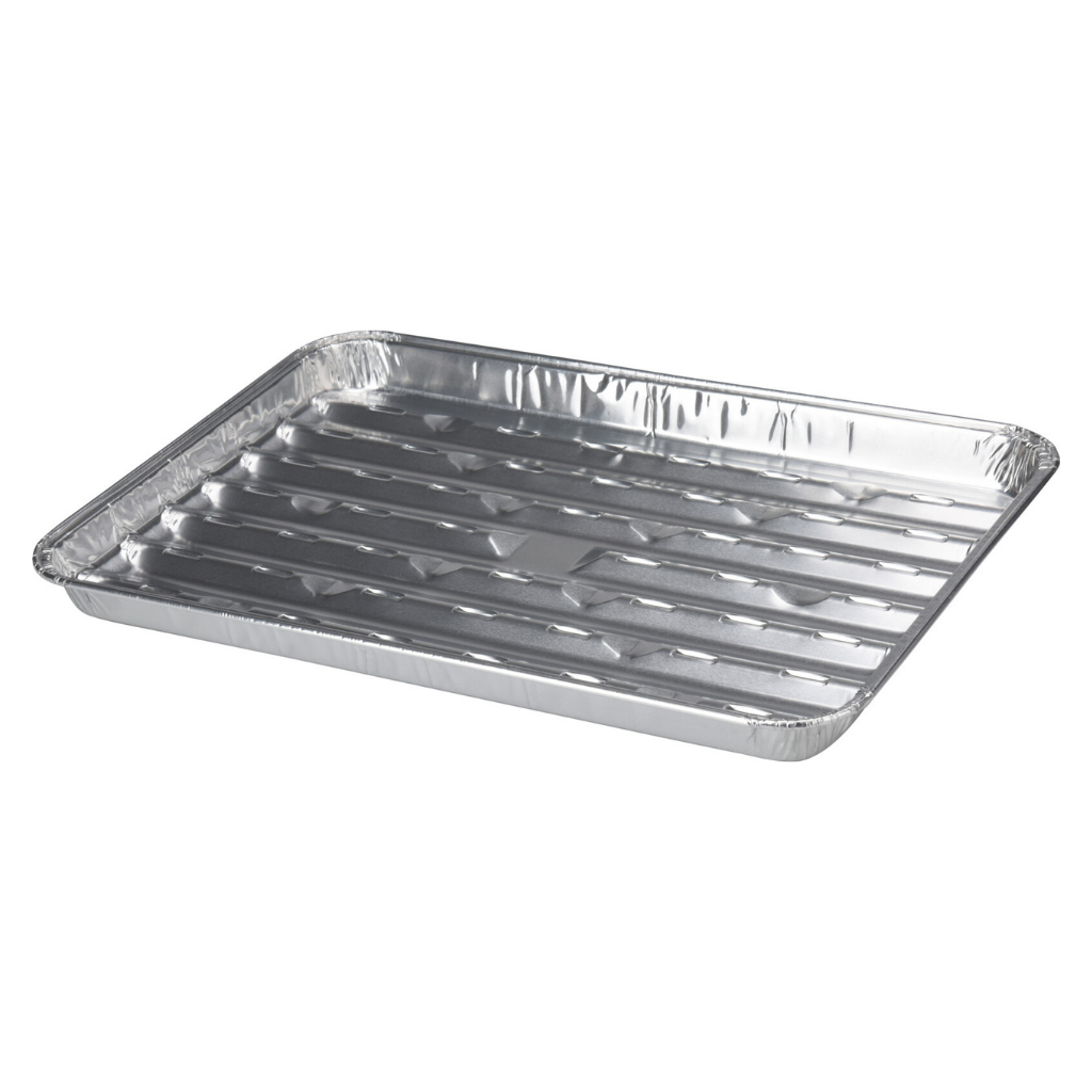 Barbecue Grillschalen met gaatjes 4 stuks 34 x 23 x 2.5 cm