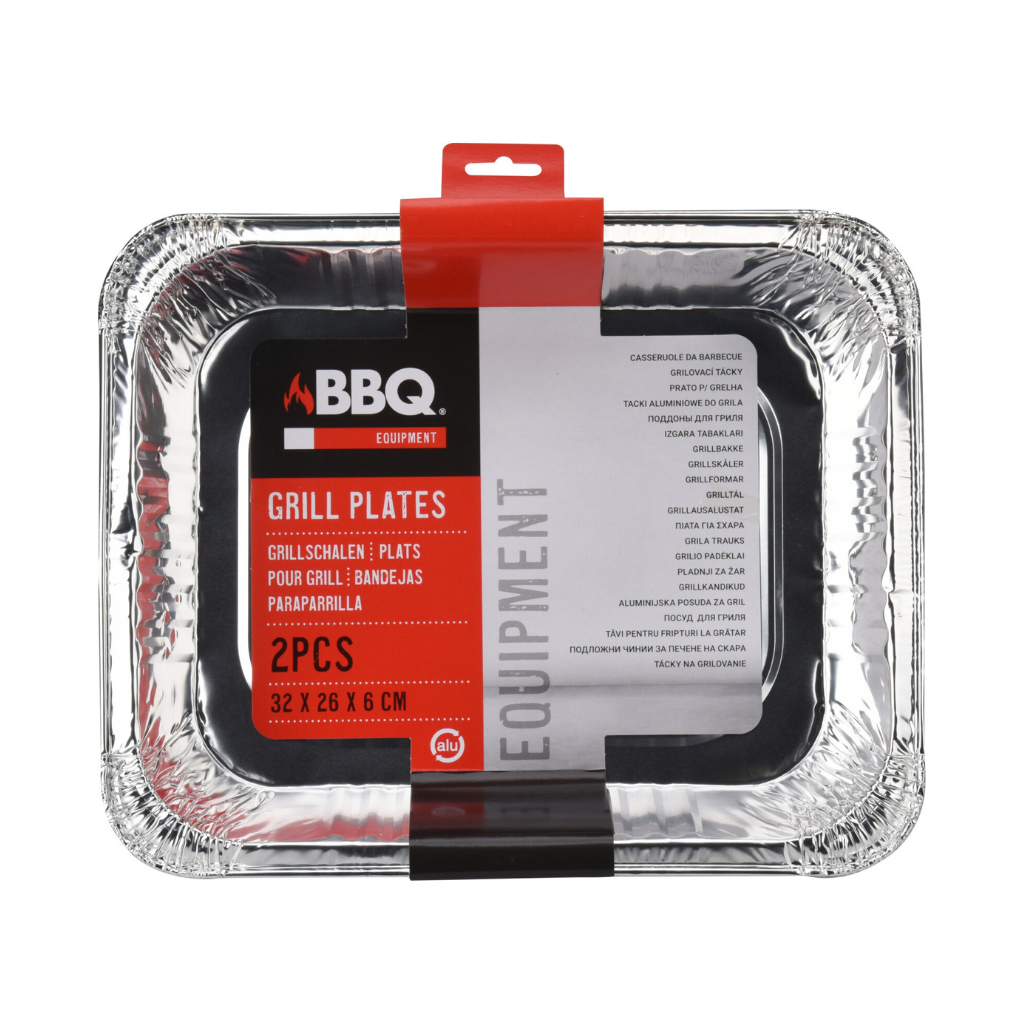 Barbecue Grillschalen 2 stuks 32 x 26 x 6 cm