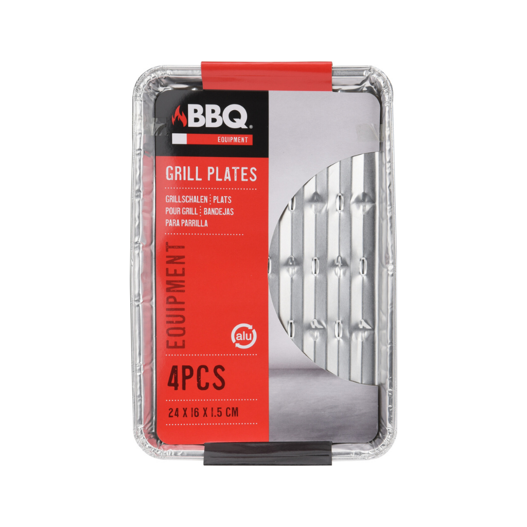 Barbecue Grillschalen 2 stuks 24 x 16 x 1.5 cm