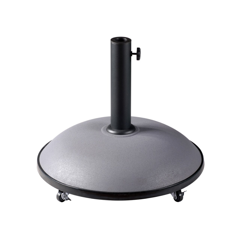 Parasolvoet 35kg grijs op wielen rond