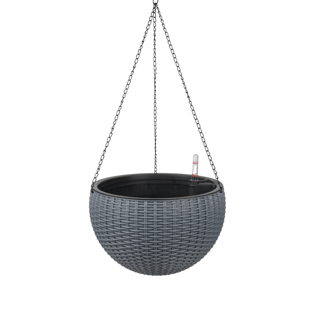 Hanging basket grijs 26 x 16 cm