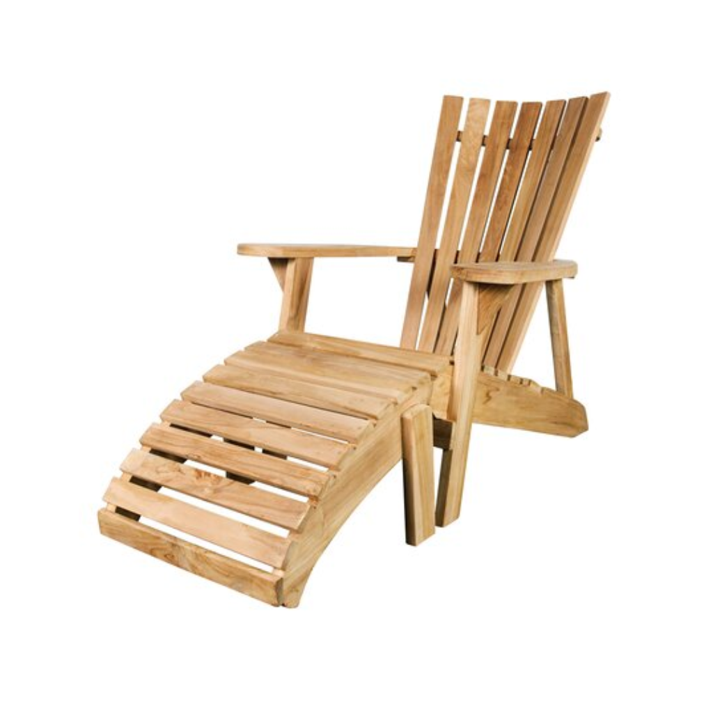 Timber Deckchair Liverpool Naturel 100 x 89 x 82 cm