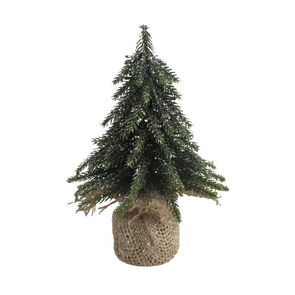 Evergreen mini kunstkerstboom silver finish 20 cm