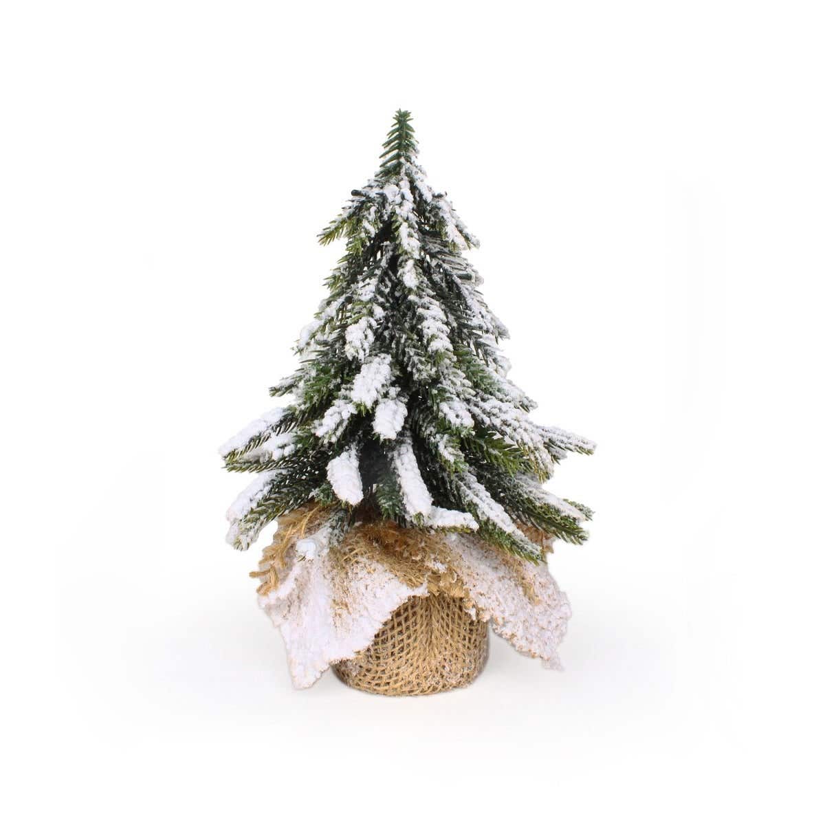 Evergreen mini kunstkerstboom sneeuw 20 cm