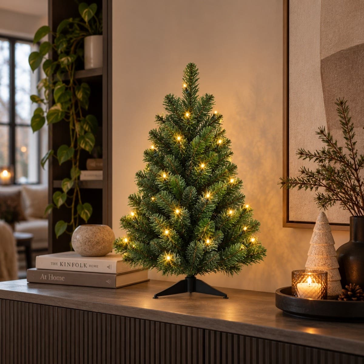 Startree Tafel Kunstkerstboom Artic Spruce Groen met Verlichting 60 cm