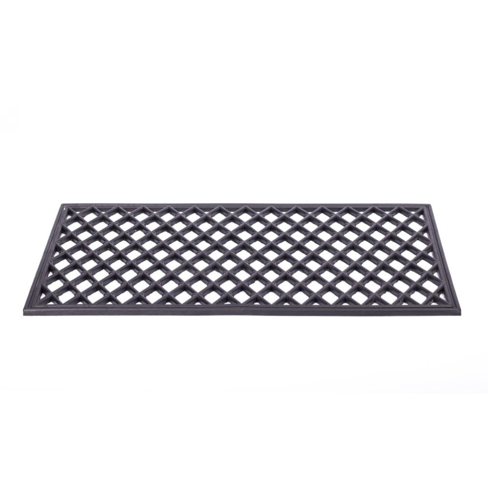 Rubber deurmat ruit 45 x 75 cm