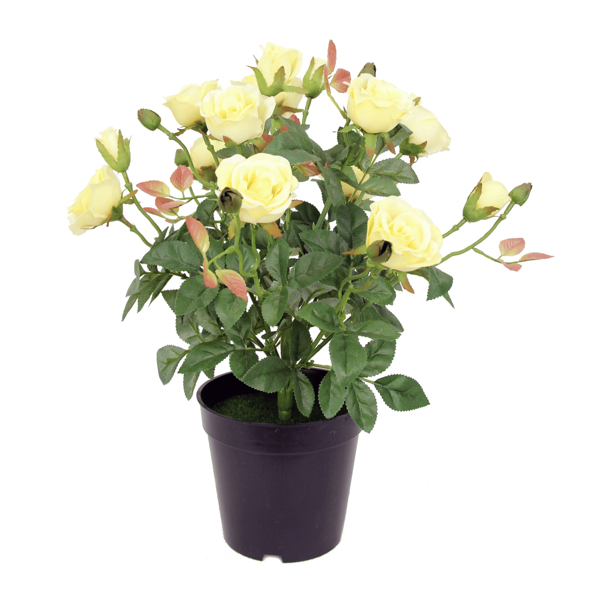 De Bosrand Kunstplant Roos Wit 38 cm