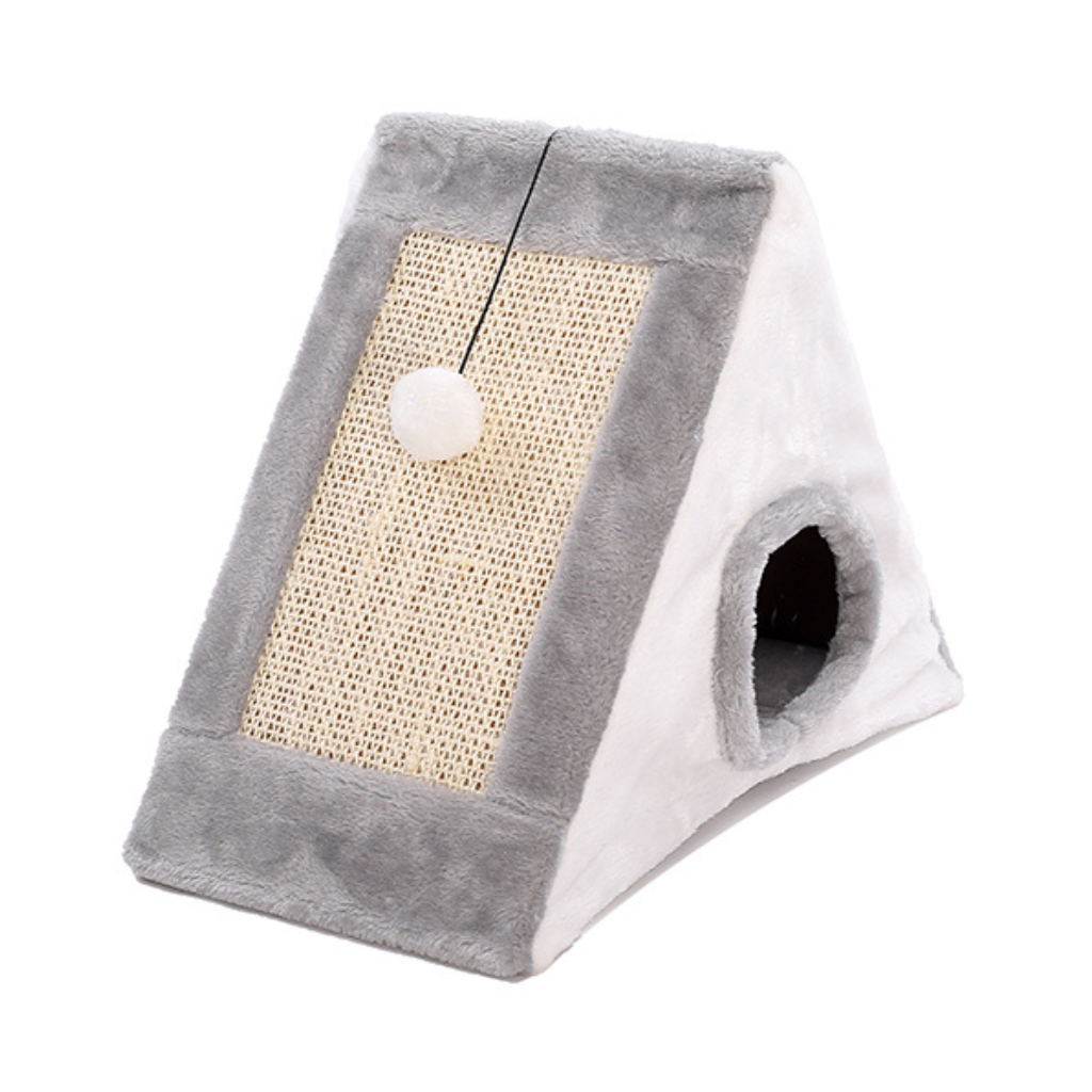 Krabplank huisje grijs 55 x 25 x 50 cm