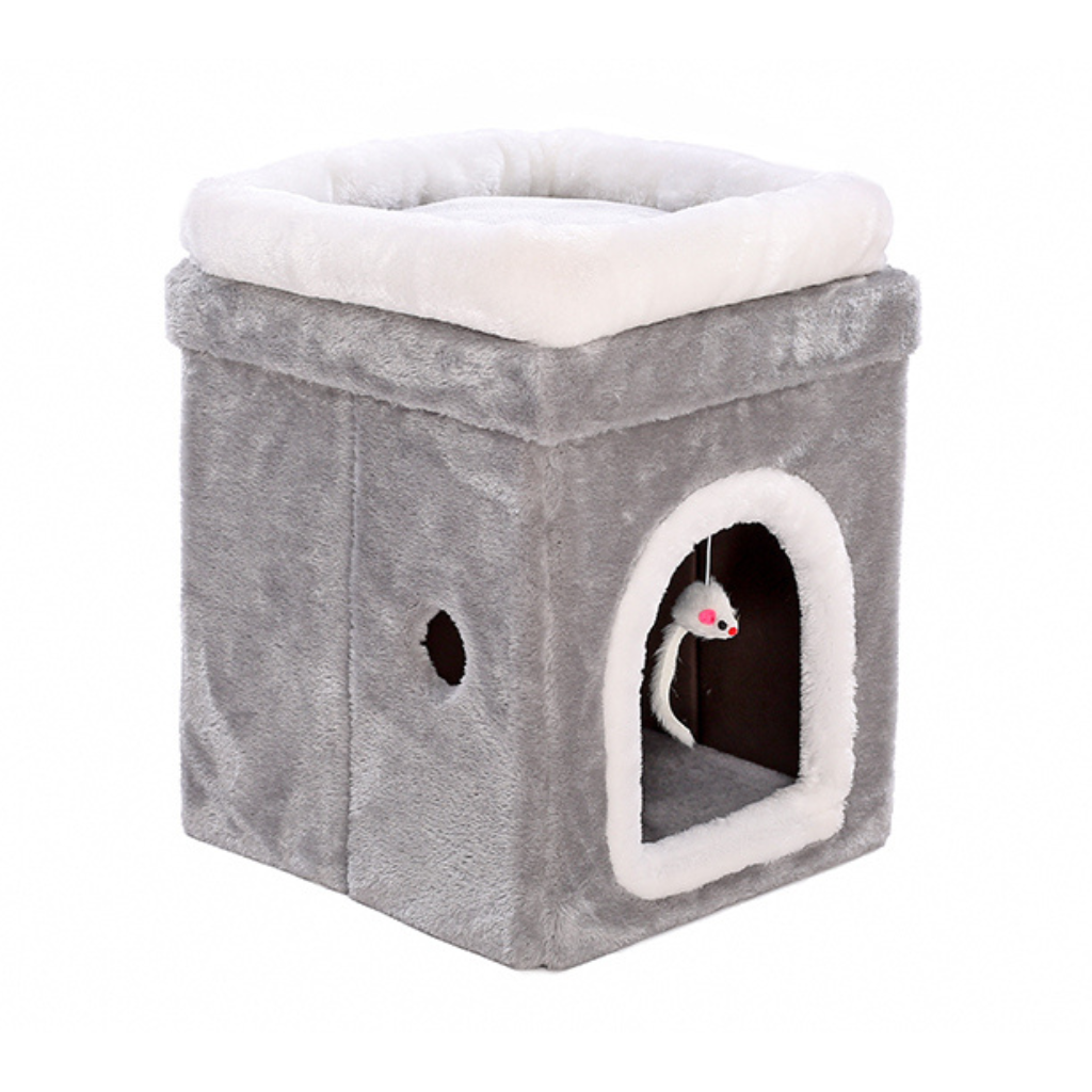 Kattenhuis grijs 31 x 42 cm