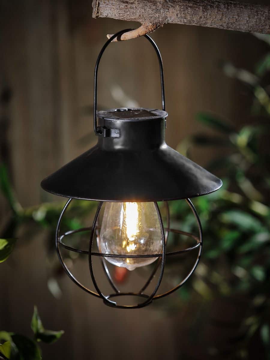 De Bosrand Solar Hanglamp Lantaarn Zwart 18 x 18.5 cm