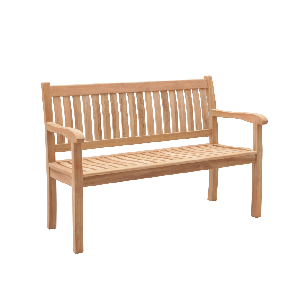 Timber Bank 2-zits Sheffield Naturel 120 x 61 x 92 cm